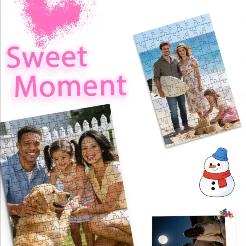 

Custom Personalized Photo Jigsaw Puzzle 500 1000 1200 2000PCS Paper Puzzle Unique Present for Birthday Valentine Christmas Mothe