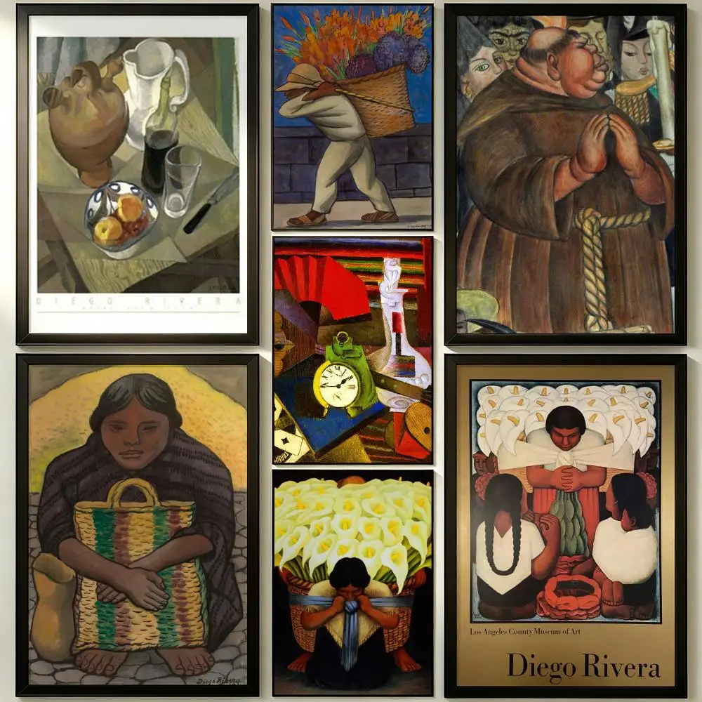 art Diego Rivera Poster HD Poster Sophisticated Modern Aesthetic Wall Art For Living Room Bedroom Office Cafe Decor