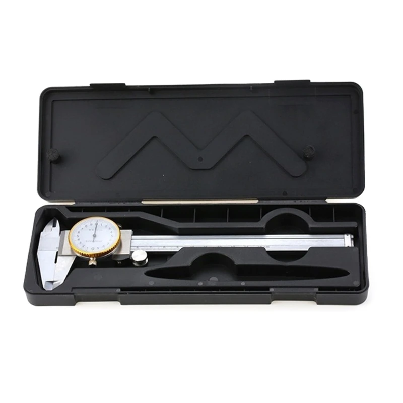 Woodworking Caliper with Watch Carbon Steel Vernier Caliper Shockproof Dial Calipers Calibrator Measuring Tool Accessory