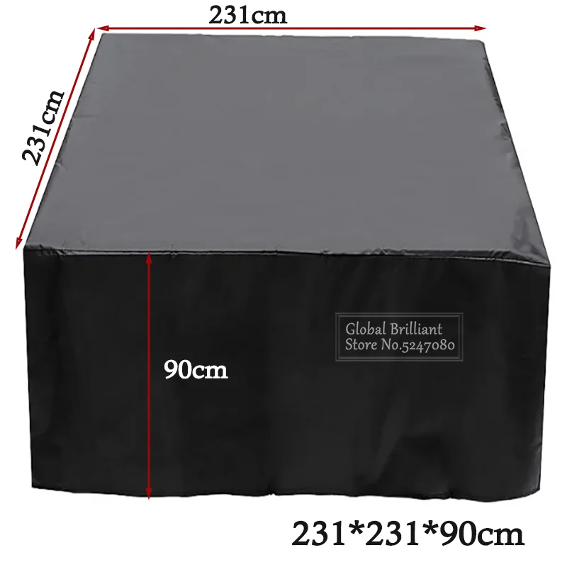 Universele 210D Oxford Vierkante Hot Tub Cover SPA Zwembad Badkuip Cover Waterdichte Zwembad Meubelbeschermer Stofkap