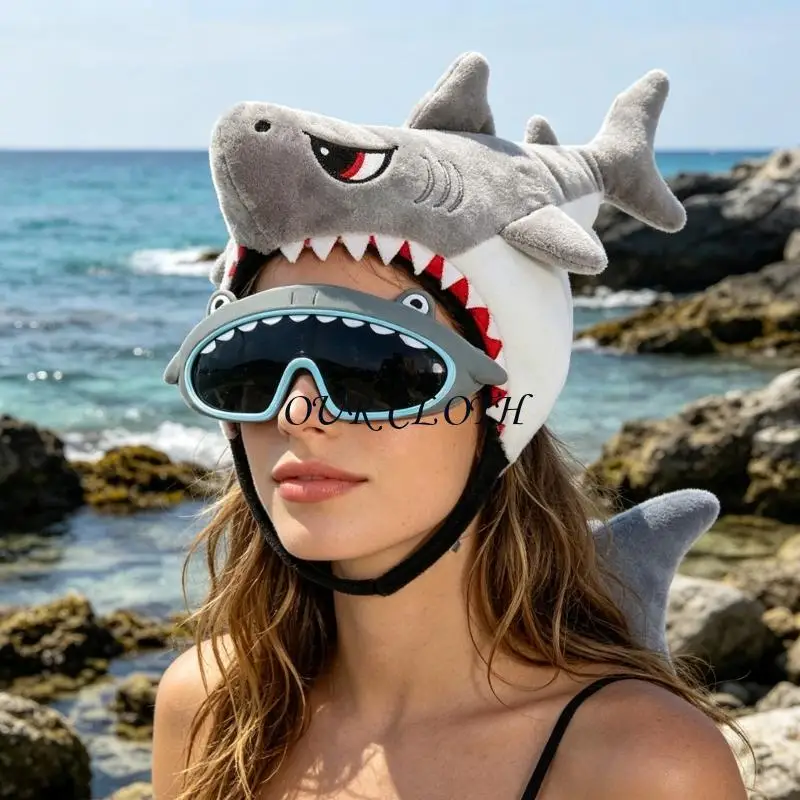 Shark Costume Shark Costume Accessories Shark Fin Shark Headband Eyeglasses Halloween Cosplay Costume for Women Men Gift Y1AC