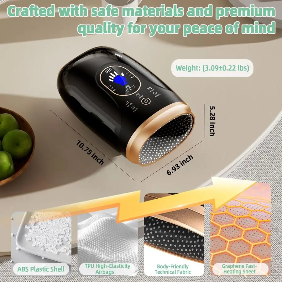 مدلك بالحرارة والضغط، مدلك يدوي بـ 6 فتحات لتمدد الأصابع لالتهاب المفاصل ونفق الرسغ، 6 مستويات ضغط T #6