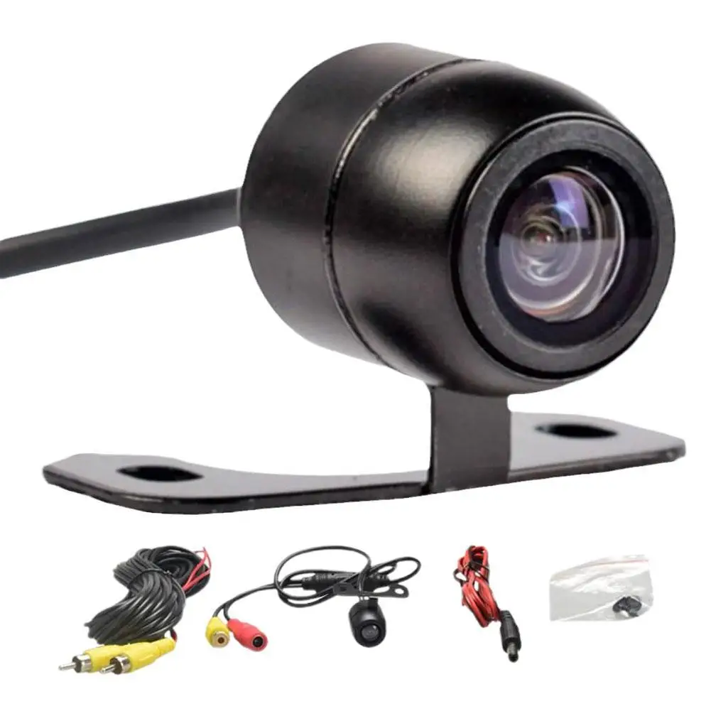 12V Car Reversing Camera Night Vision Waterproof Shockproof Anti-interference IP68 170 Degrees Wide Angle Horizontal Lens CCD