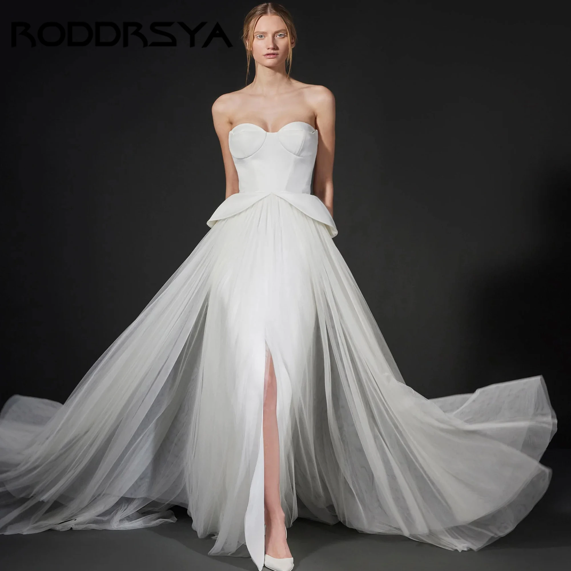 

Lace A-Line In Satin Sweetheart Wedding Gown For Woman Sleeveless Bride Gowns Sweep Train Vestidos De Novia Back 2025 Customized