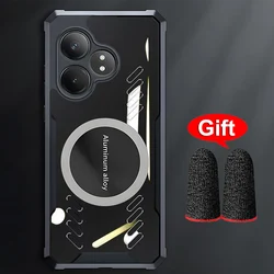 For Realme GT6 Case For Realme GT 6 5G Aluminum Alloy Heat Dissipation Shell For OPPO Realme GT6 Graphene Cooling Cover