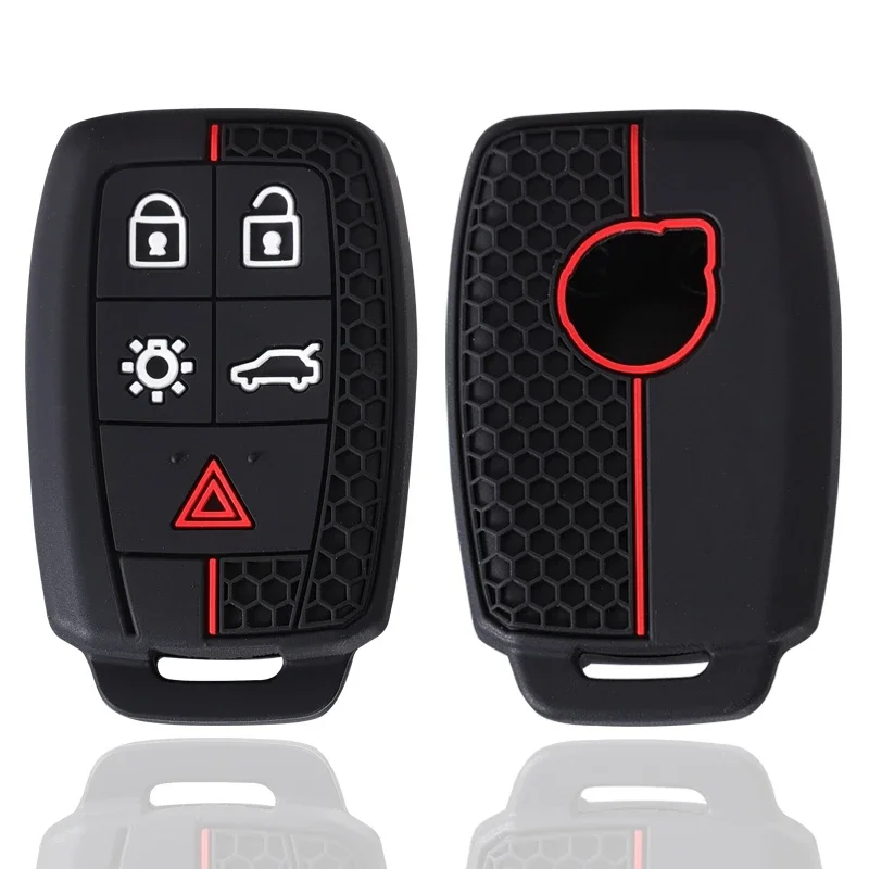 5 Buttons Silicone Key Case Fob For Volvo XC90 C70 S60 D5 V50 S40 C30 Keyless Remote Key Cover Shell Skin Holder