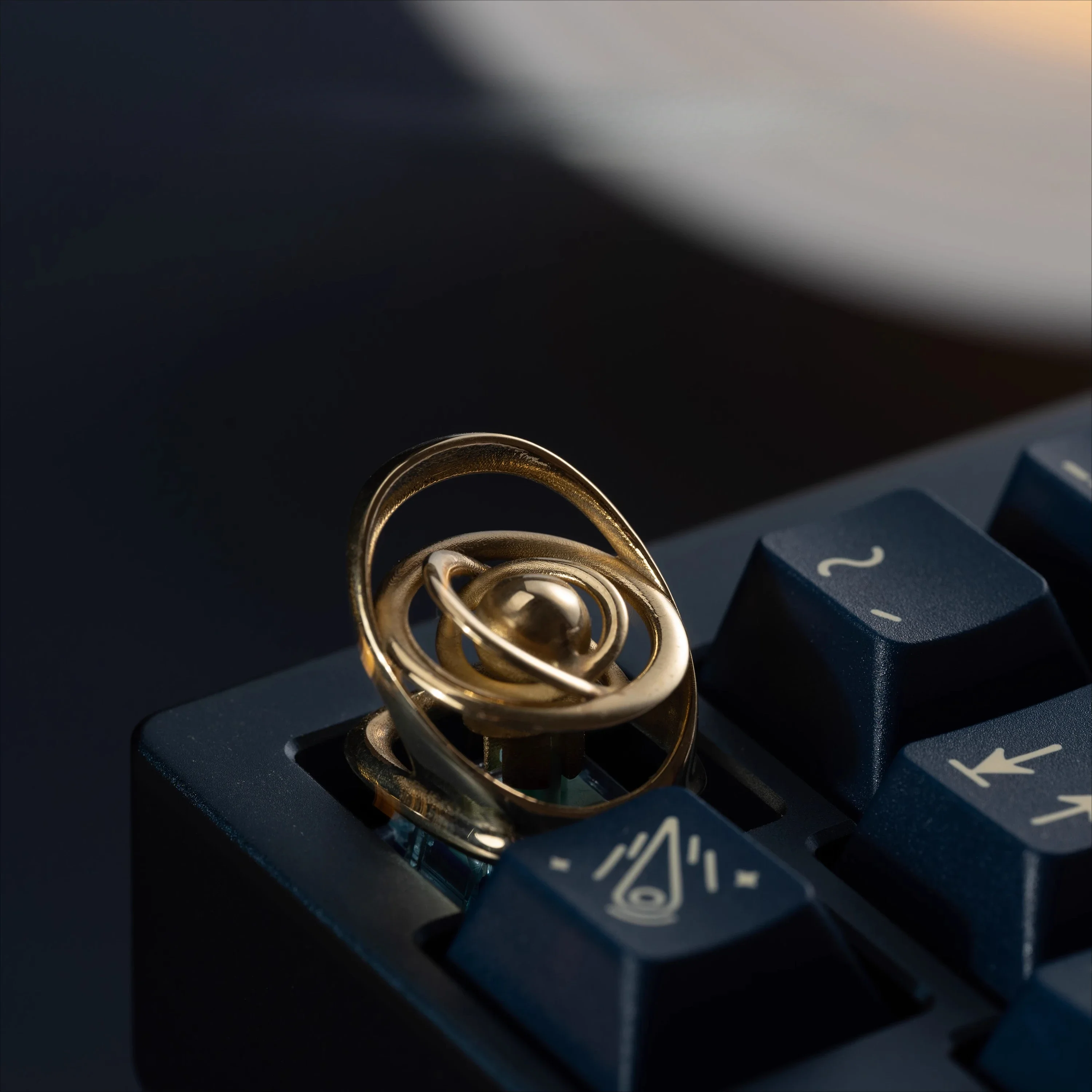 Ster Saturn Ring Goud Gepersonaliseerde Keycaps Aangepaste Black Metal Keycaps Enkele Originele Esc Key