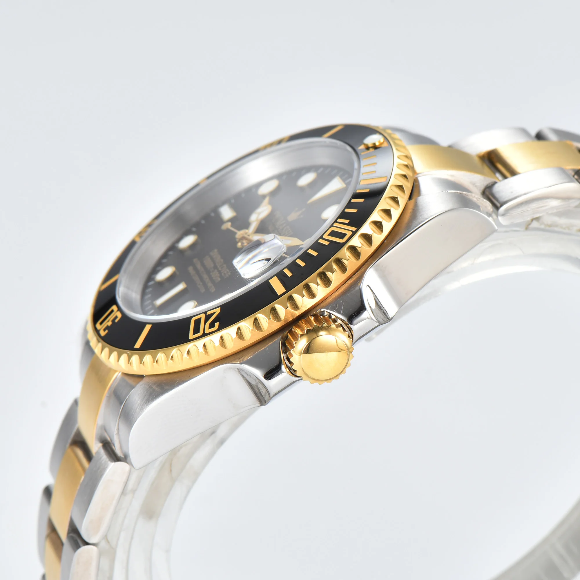 Oumashi iate relógio 40mm relógio mecânico automático de luxo nh35 automático namoro esporte mergulho c3 relógio para homem