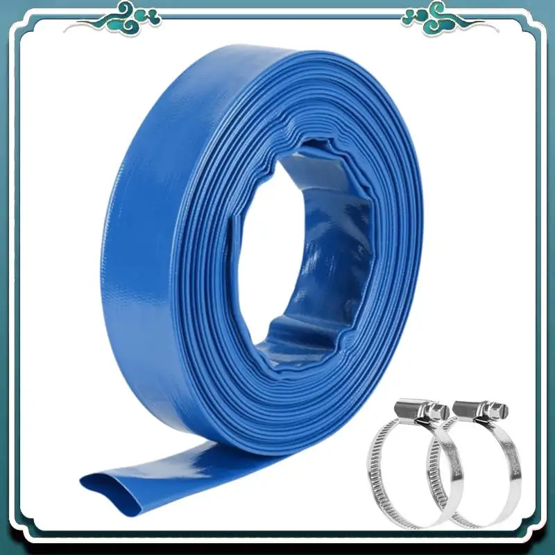 

Premium 1.5" X 20 FT Pool Backwash Hose With 2 Hose Clamps PVC Swimming Pool Backwash Hose For Inground Pools For Swimming Pools