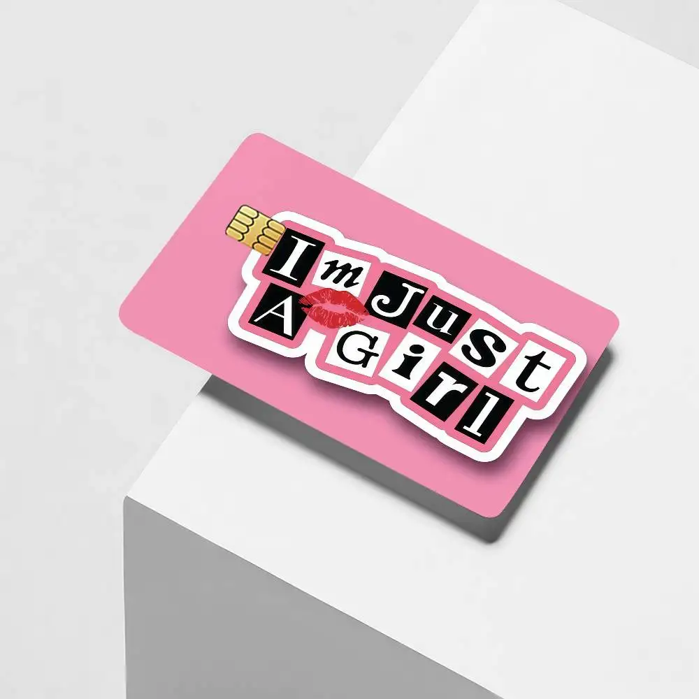 Funny tv M-Mean Credit Card Decorative Card Stickers Suitable For Bank Cards Metro Transit Anti-scratch Gift 4PCS G-Girl