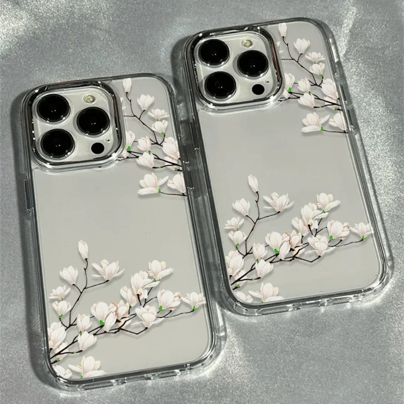 

Artificial Jade Orchid Trend Pattern Phone Case for iPhone 17 16 15 14 13 12 11 Pro Max Air back cover