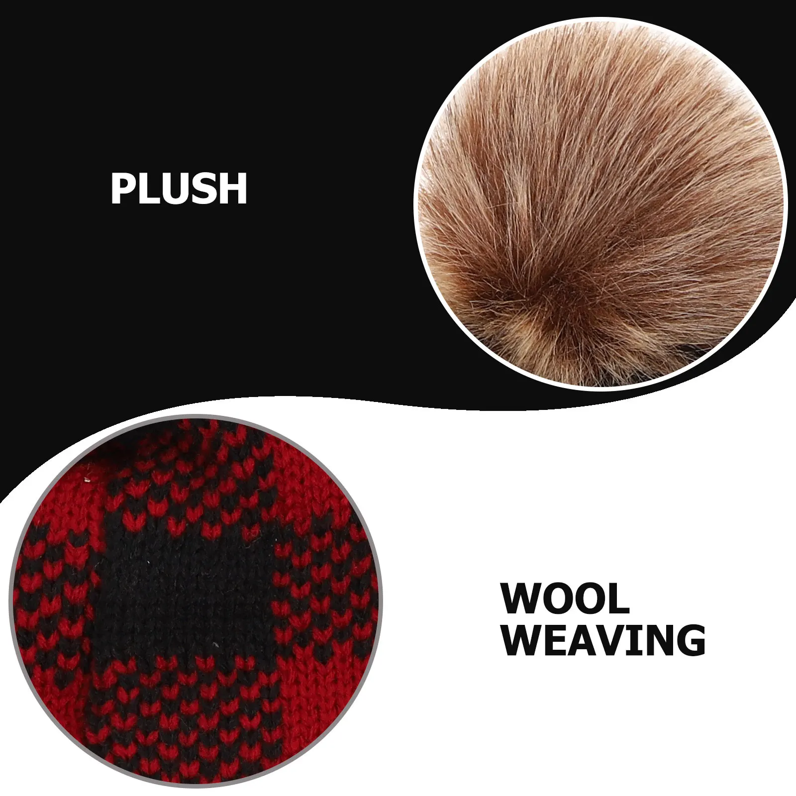 

Lady's Knitted Hat Warm Plaid Pattern Protective Ear Hat for Winter Lightweight One Size Fits All Versatile Hats Gifts