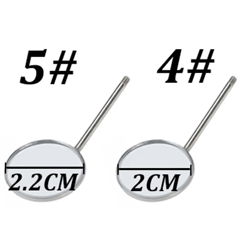 12Pcs/box 4#5# Dental Exam Mirror Head Mouth Reflector Oral Endoscope Mirrors Stainless Steel Dentistry Whitening Tool Equipment