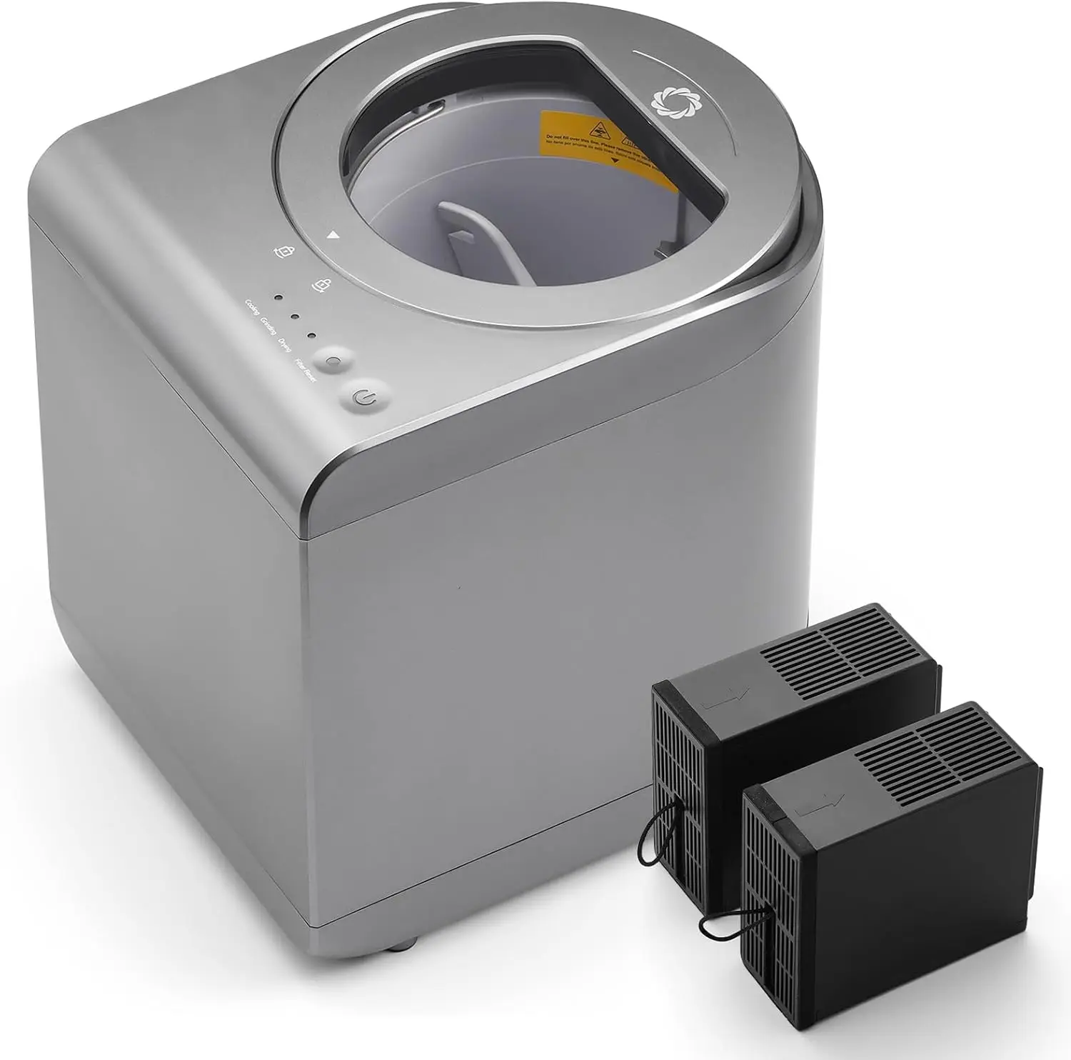 

Electric Kitchen Composter with Glass Cover, Upgraded Tri-Blade, Turns Food Waste into Plant Fertilizer in 2-5 Hours