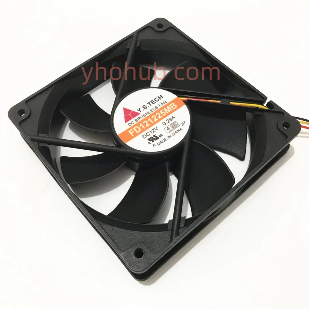 

Y.S.TECH FD121225MB DC 12V 0.29A 3-Wire 120X120X25mm Server Cooling Fan