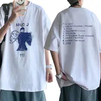 Camiseta del rapero Milo J Tour 111, camisetas del álbum Merch, moda para hombres y mujeres, camiseta de manga corta de Hip Hop, regalo para seguidores, ropa de calle Harajuku