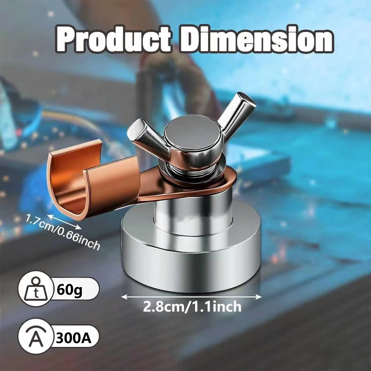 Welding Magnetic Grounding Clamp, Magnet Ground for Welder, Welder Ground Clamp for Efficient Welding Support and Connection