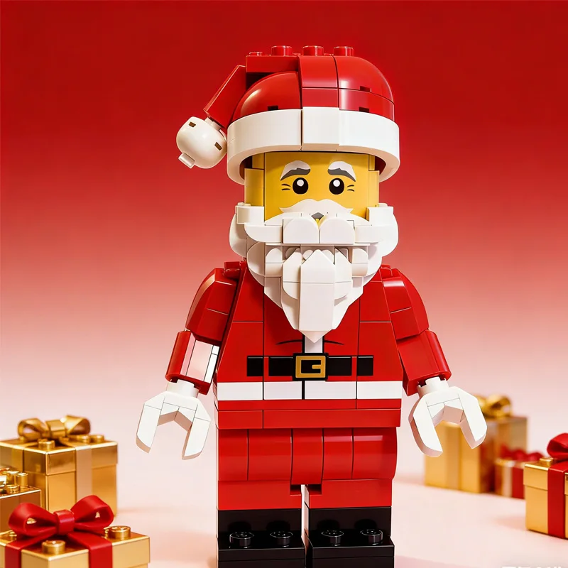 761-teiliges Weihnachtsmann-Minifiguren-Baustein-Set, Puzzle-Modell, beliebtes Weihnachtsspielzeug, maßstabsgetreue Geburtstags- und Weihnachtsgeschenke für Freunde – Detail 2