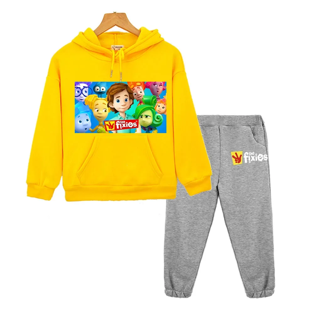 The Fixies Russia anime hoodie Fleece sweatshirt kids boutique clothes Autumn pullover y2k Kawaii Jacket Hooded boys girls Sets image 5