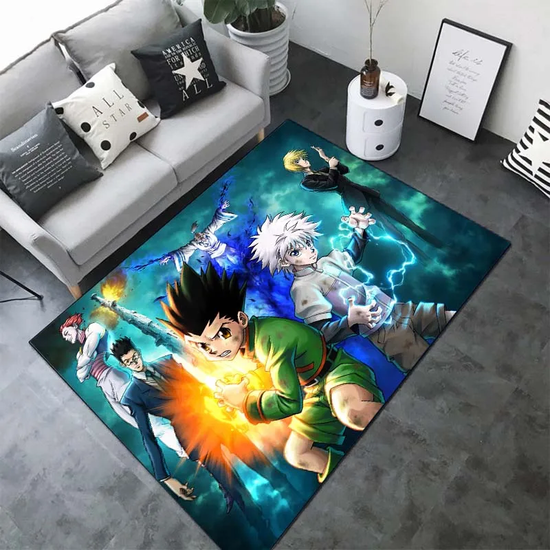 Anime H-Hunter-X Printed Floor Mat Carpet 15 Sizes Living Room Bedroom Bedside Window Sill Bathroom Floor Mat Home Decoration