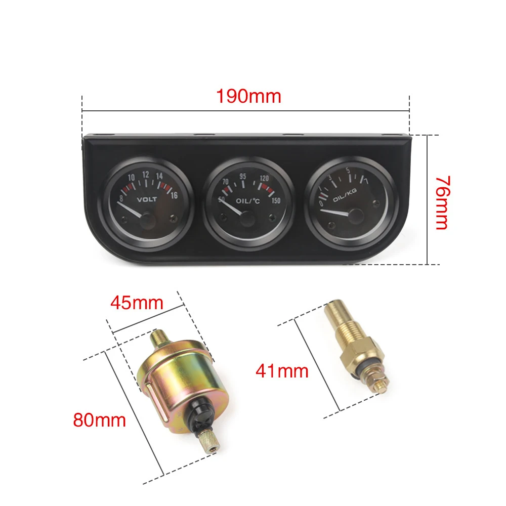 1 قطعة 8 فولت-16 فولت 52 مللي متر 3 في 1 متعددة الوظائف LED أدوات إضافية مؤشر متعدد الوظائف أجزاء الآلات الإضافية