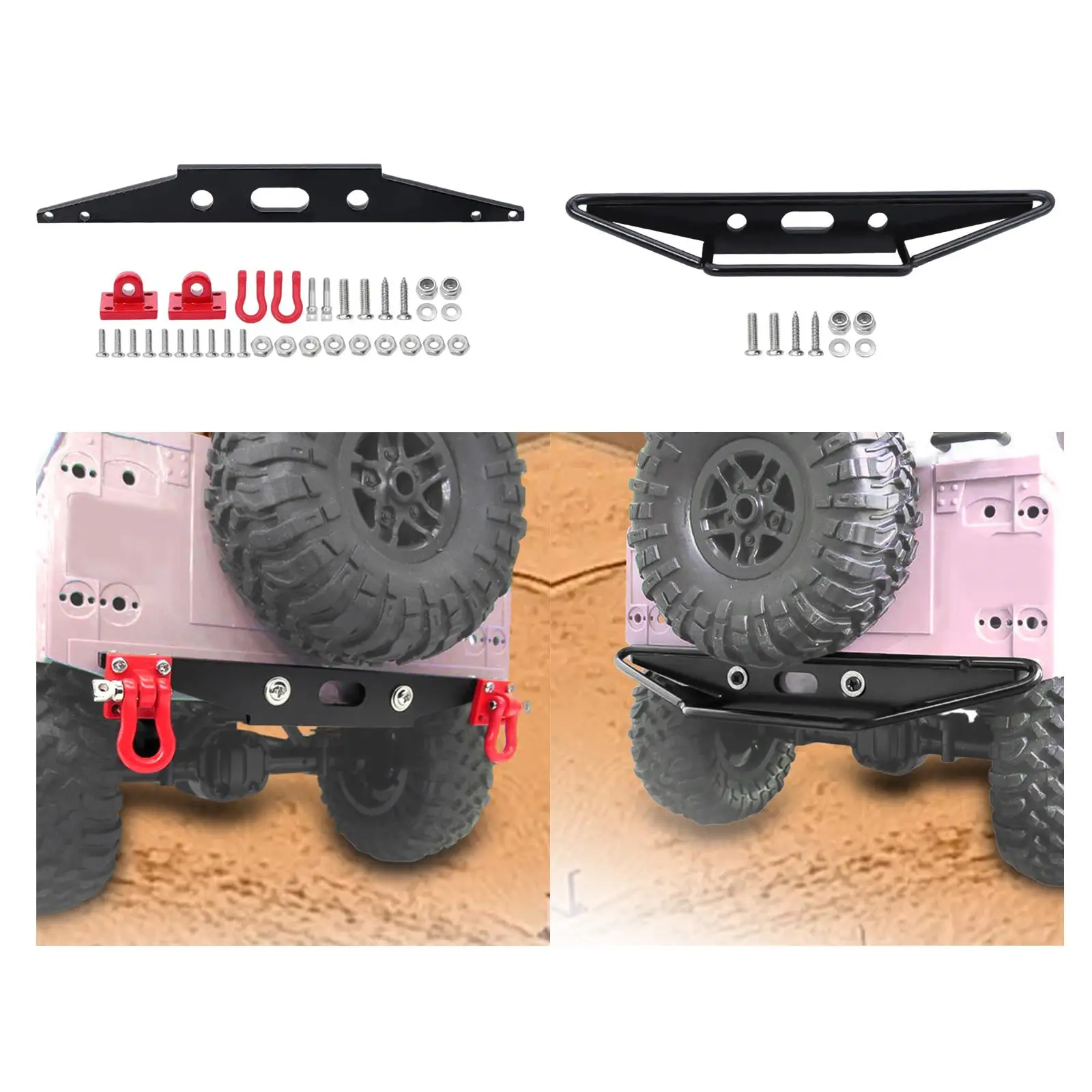 RC カーバンパー金属トレーラーヒッチフックスペアパーツ 1 12 リモートコントロール車両 D 用