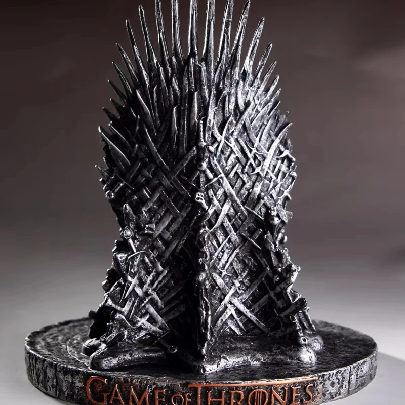 16cm Anime Game The Iron Throne Model Statue Toy Home Car Tabletop Decoration Phone Stand Collection High Quality Model Gifts