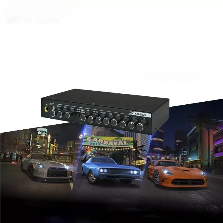 Bluetooth 5 Band EQ Equalizer USB Car HiFi Tuner with Microphone Input, Audio Amplifier for Car Stereo System