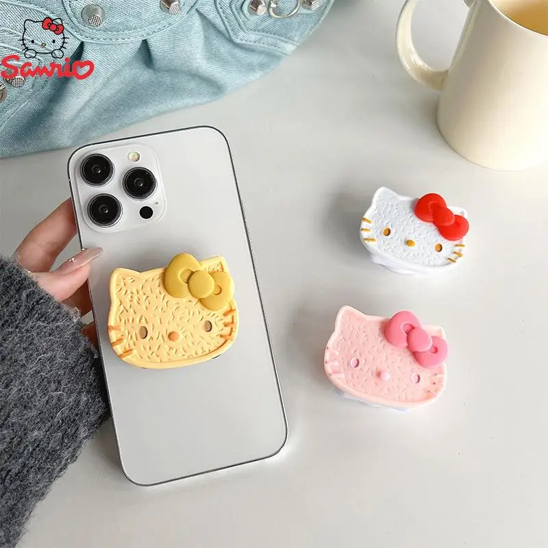 Sanrio Hello Kitty Phone Grip Bracket Stand Holder Hone Grip Tok Sockets Cellphone Women Kawaii Cartoon Cosmetic Mirror Gifts