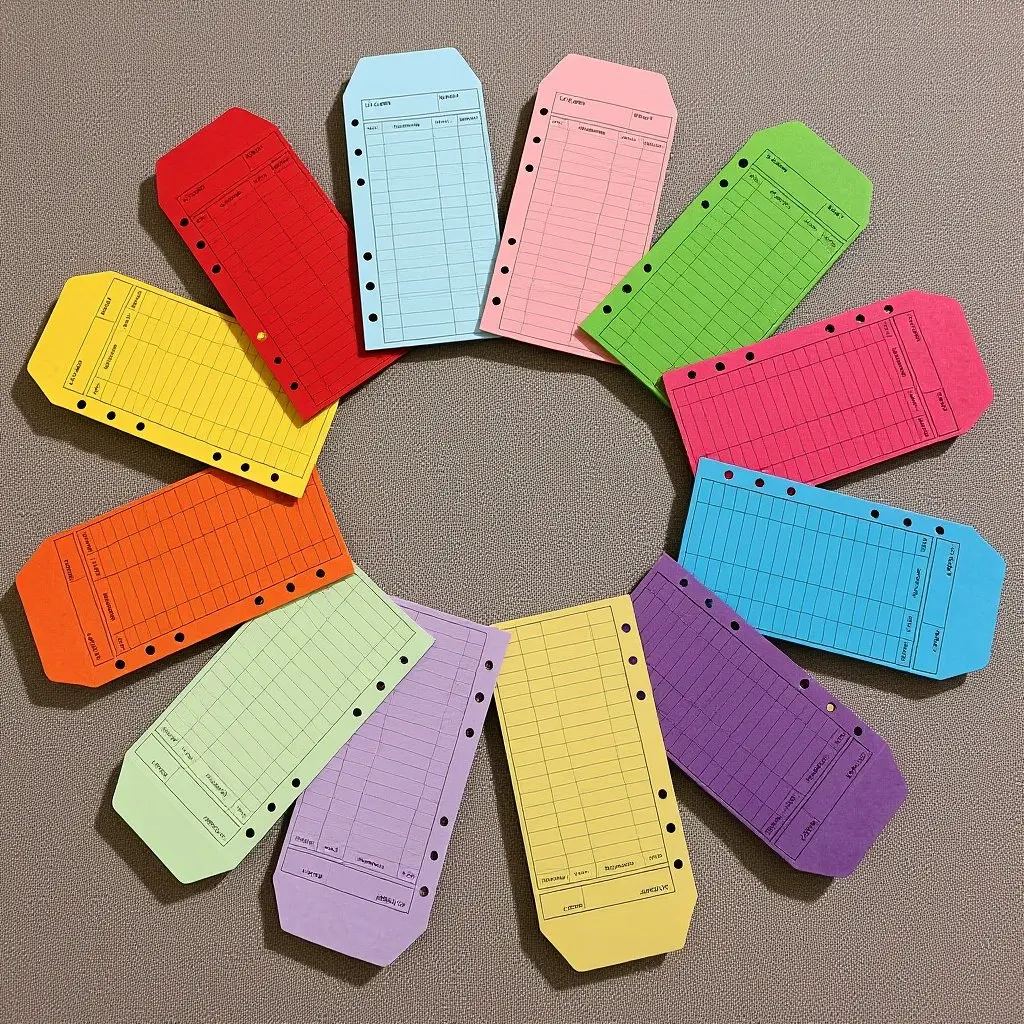 

12Pcs Color Kraft Paper Envelopes Safe Reusable Cash Envelopes for Budget Planner Supplies and Money Management
