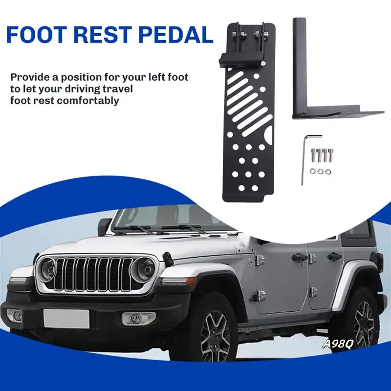 

Upgraded Car Brake Pedal Left Side Footrest Kick Panel For Jeep Wrangler JL JLU 2018 - 2022 Gladiator JT 2020