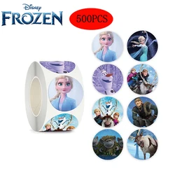 500PCS Frozen Elsa Children's Reward Stickers DIY Cute Cartoon Anime Figure Image Envelope Sealing Book Trunk Decoration Sticker