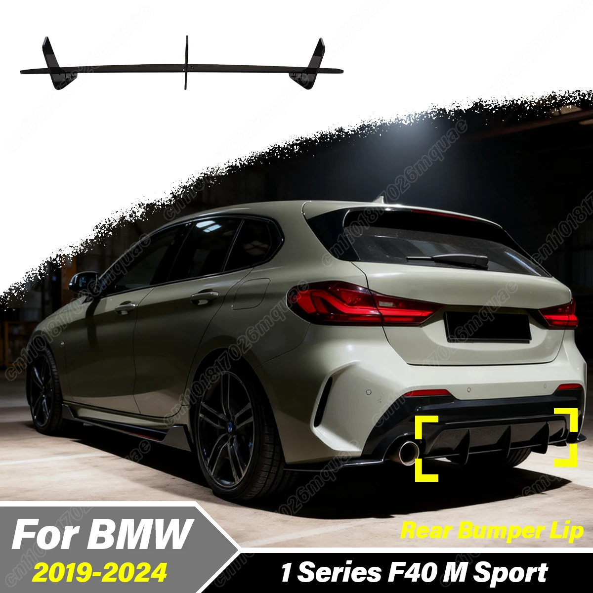 

For BMW 1 Series F40 M Sport 2019 2020 2021 2022 2023 2024 Automobile Rear Bumper Splitter Blade Style Diffuser Lip Spoiler Kit