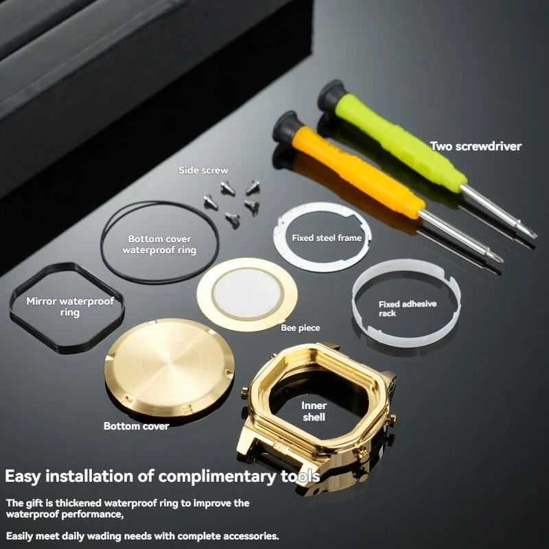 Gw b5600 อุปกรณ์เสริมสําหรับนาฬิกา Casio GW-B5600 ภายในกรณีเหล็กนาฬิกาการปรับเปลี่ยนอัพเกรดสายหู Break อะไหล่ซ่อม