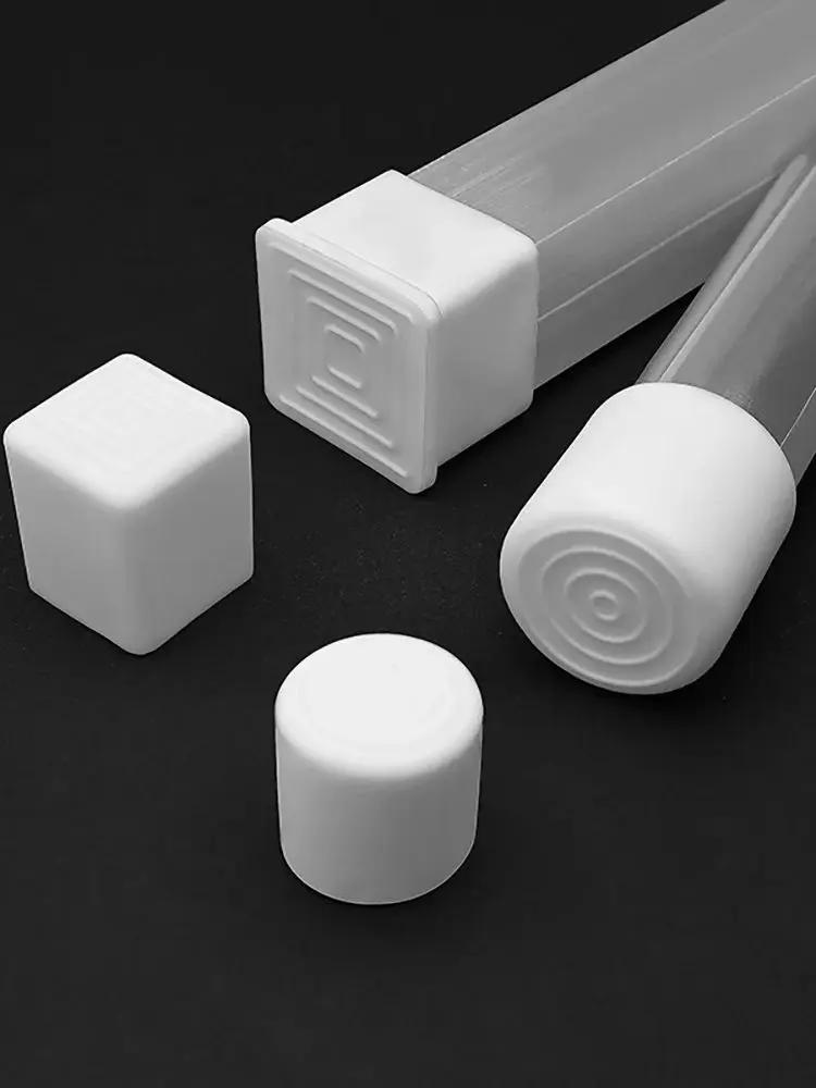Couvre-pieds de chaise rectangulaires et ronds, 2 à 100 pièces, couvre-pieds de meubles blancs, couvercles d'extrémité de Table, bouchon de tuyau, protecteur de sol, couvercle antidérapant
