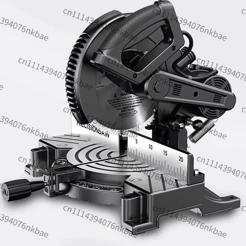 10 Inch Electric Miter Saw, 45° High Precision Circular Saw Machine for Wood & Aluminum Alloy Profile Cutting Work
