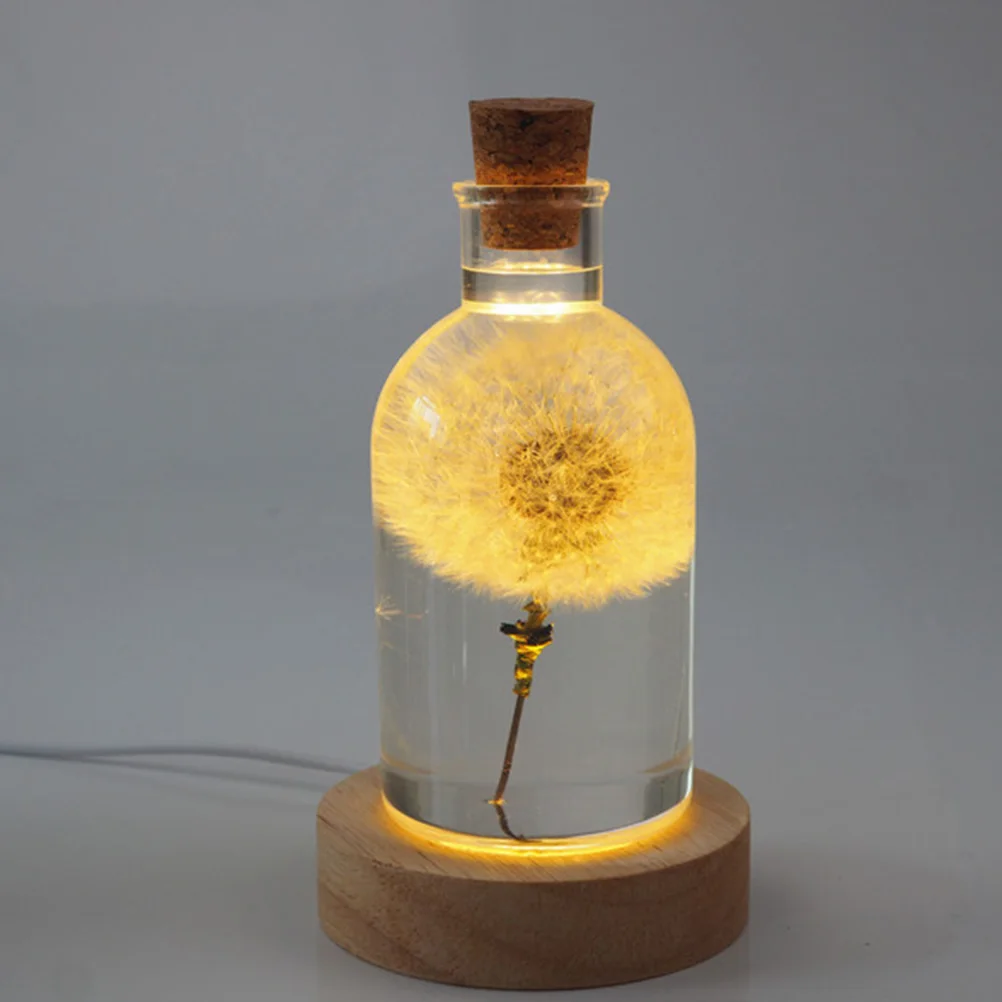 

1 Set Night Light Mold Diy Led Bottle Lights Wooden Base Stand Handmade Home Decoration Lamp Party Wedding Birthday Jewelry