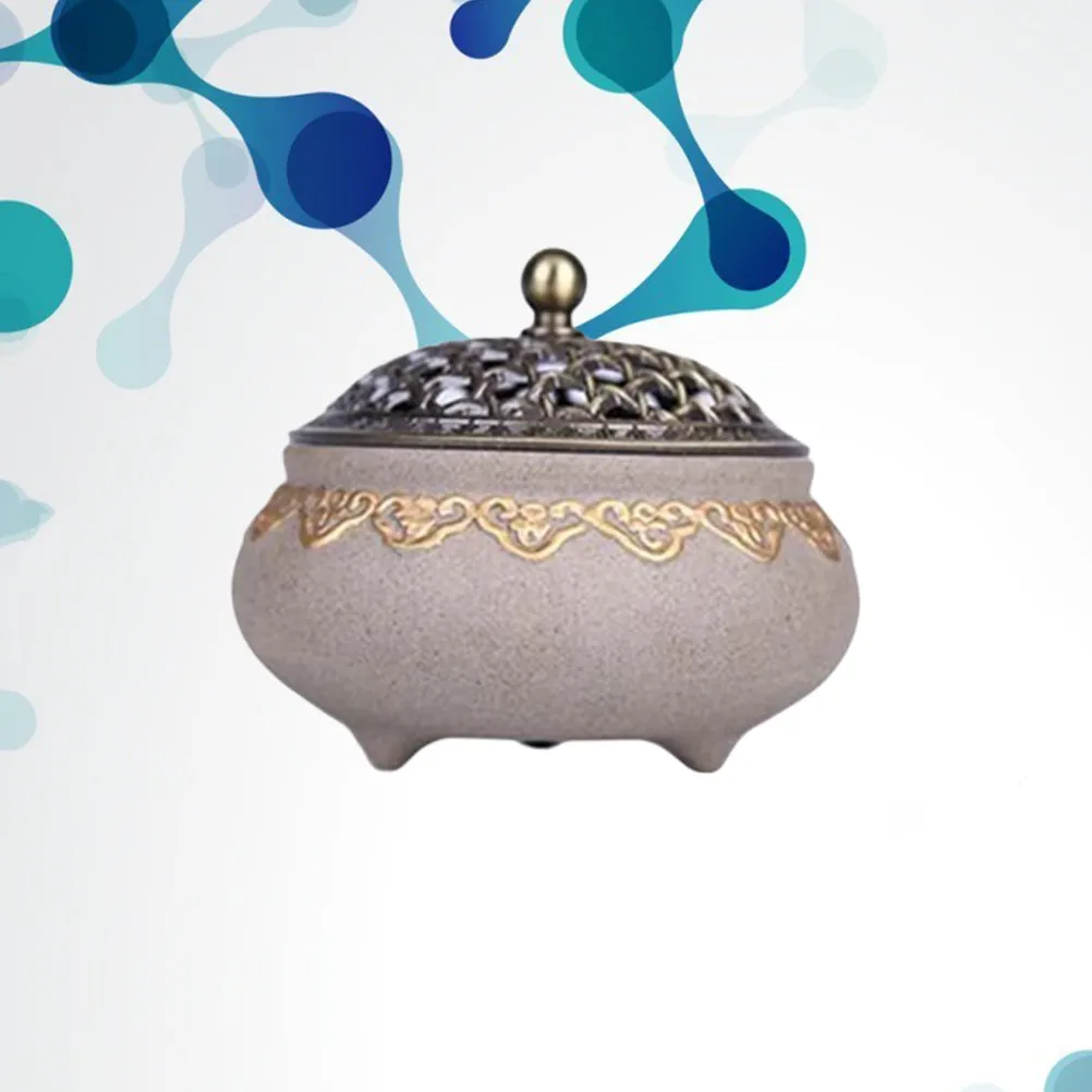 Creative Vintage Incense Burner Premium Ceramic Aroma Therapy Censer for Study Bedroom Meditation Room Yoga Space Desktop