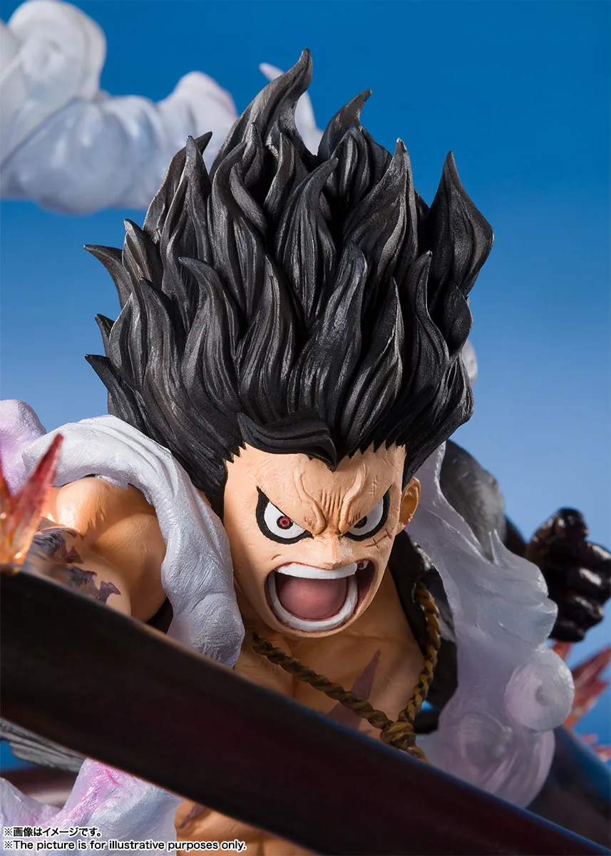 Genuine Bandai Figuarts Zero One Piece Monkey D Luffy Gear 4 Snake Man Figure Anime Toy view 2