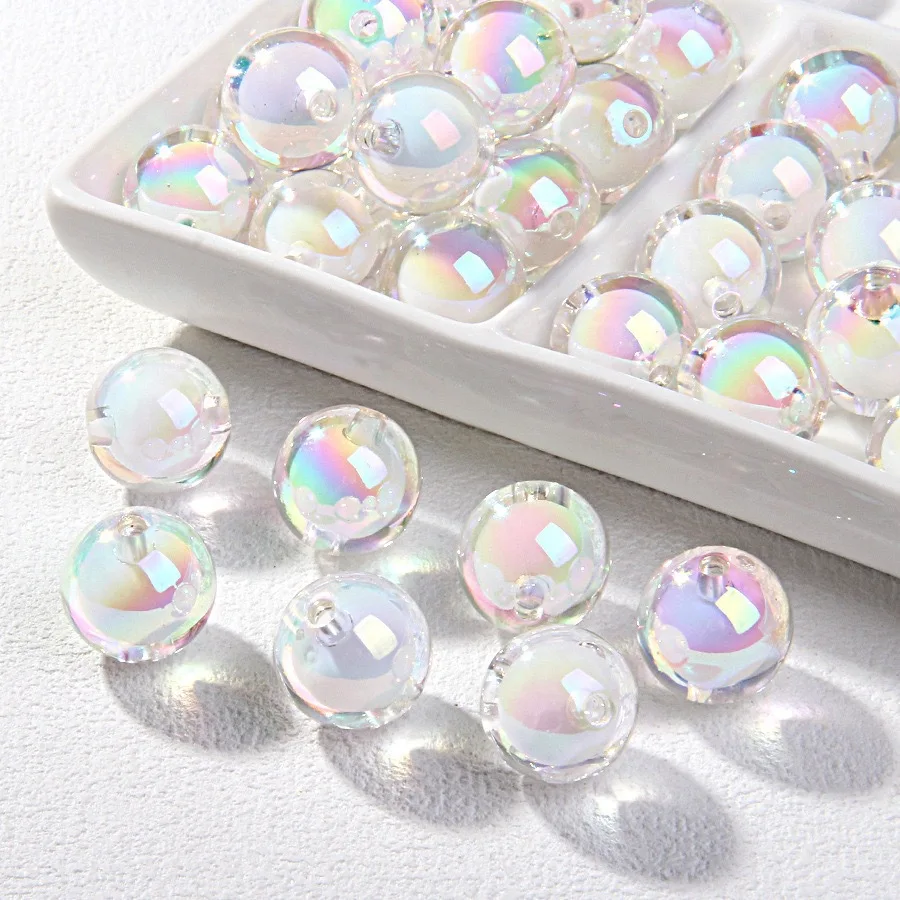 8mm 100pcs DIY beads with multiple colors and scattered beads. Can be used for accessories such as bracelets, necklaces, etc view 4
