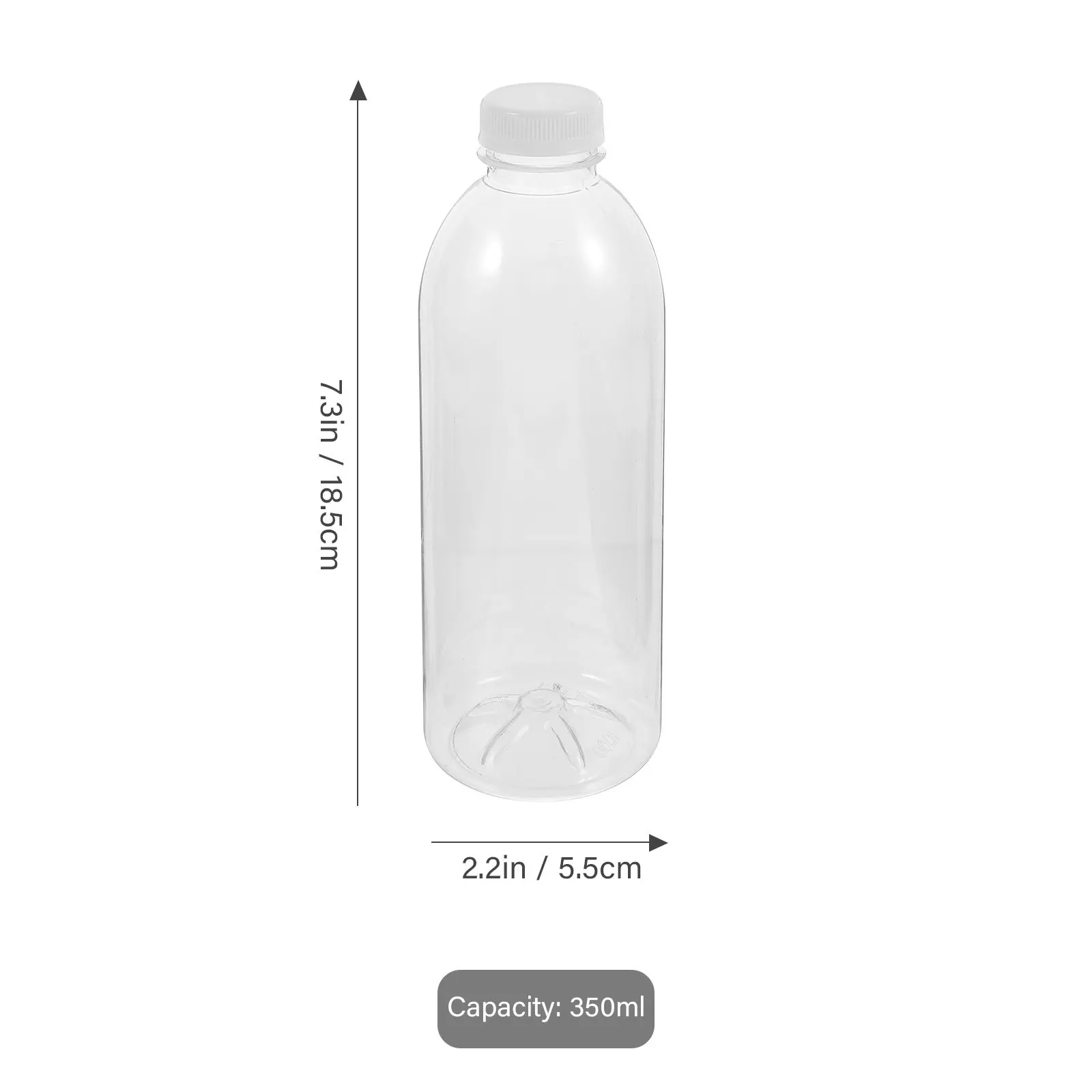 10Pcs Sealable Empty Juice Bottles 350Ml Lightweight Pet Beverage Bottles for Juicing Storing Drinks Portable Reusable Packing