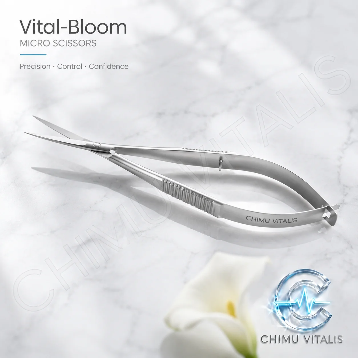 【CHIMU VITALIS】Fine Medical Scissors Set, 12cm and 16cm Precision Manual Instruments