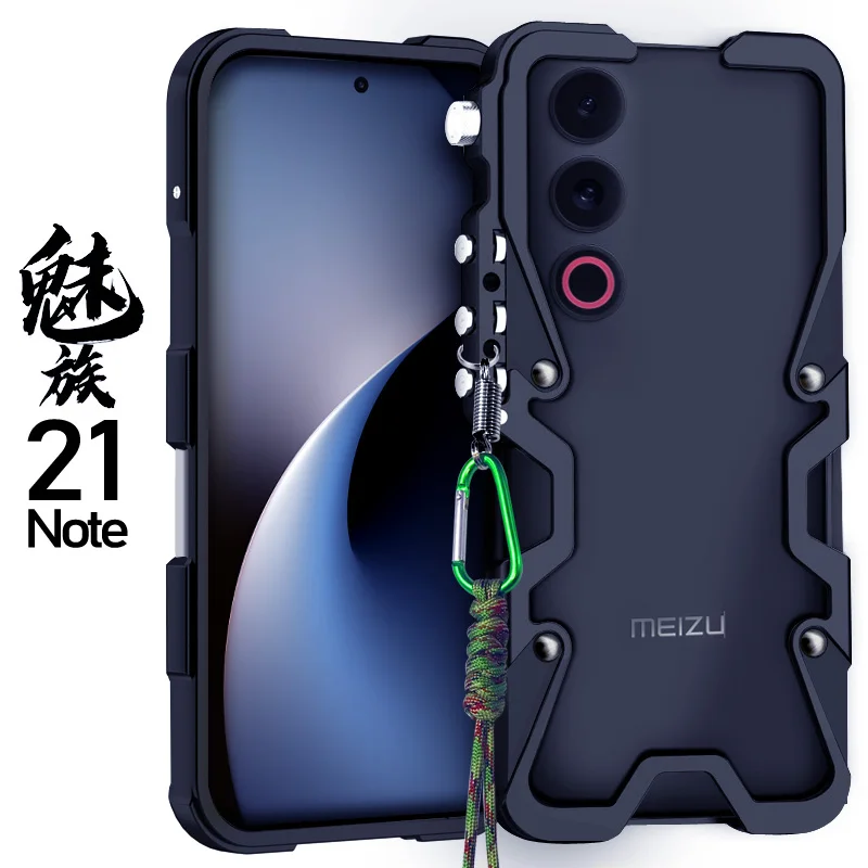 

Hollow out heat dissipation aluminum alloy Back Cover For Meizu 21 Note 6.78 inch Fall prevention Phone Case For Meizu 21Note