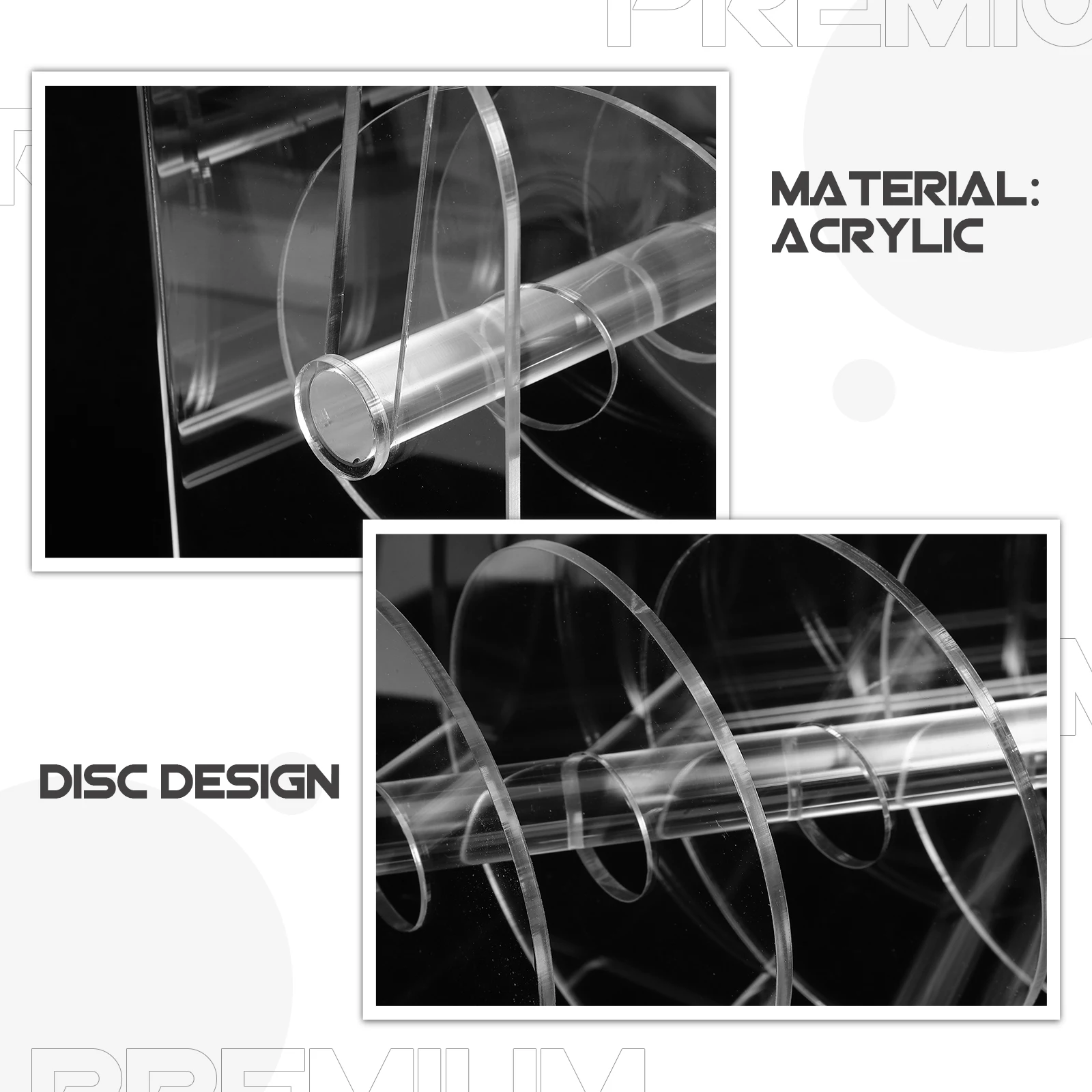 قابل للتعديل الاكريليك التسمية موزع سطح المكتب ملصق لفة المنظم متعدد لفة حامل حامل لمكتب المنزل المدرسة التجزئة #6