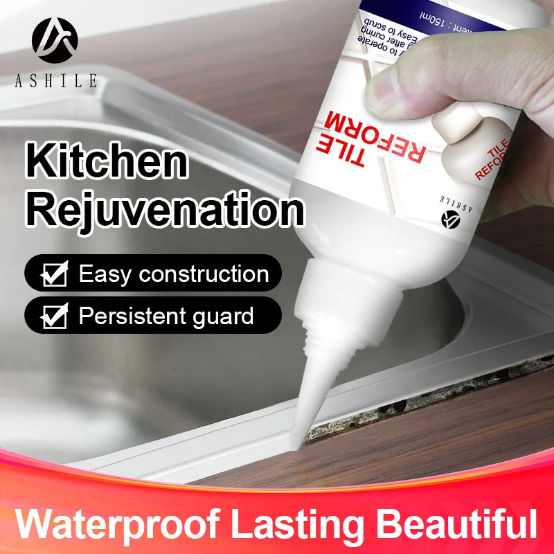 150ml Waterproof Ceramic Tile Porcelain Gap Repair Agent Grout Crack Filling Bathtub Fixing Mending Glue Home Bathroom Accessory