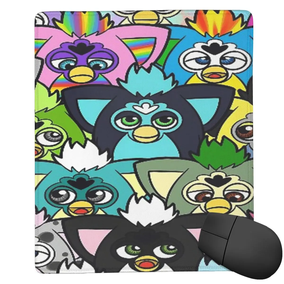 Nightmare Furby Cartoon Robot Toys 7x9 in 22x18 cm Mouse Pad Computer Keyboard Mouse Mat Gaming PC Laptop Desk Mat Table Mats