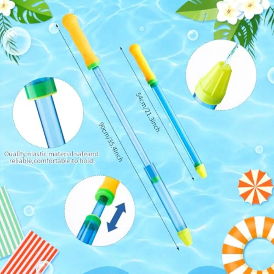 36 Pcs 21.3 Crayon Water Guns Tube Squirters Suction Gun Water Shooter for Adults Beach and Pool Squirt for Summer Pool Party G