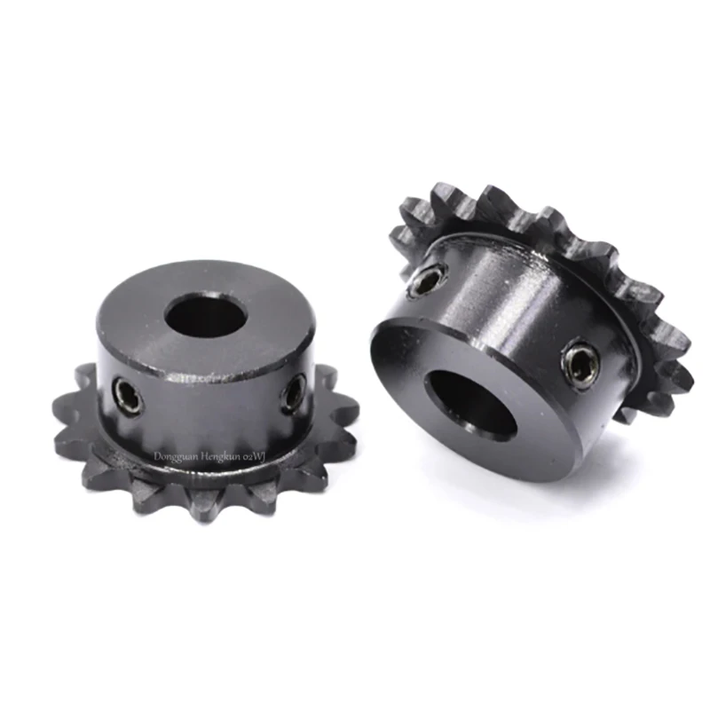 04C สเตอร์โซ่อุตสาหกรรม 45 #   ฟันเหล็ก 11T-30T พร้อมรูสกรู 5-18 มม. สำหรับระบบส่งกำลังรถยก