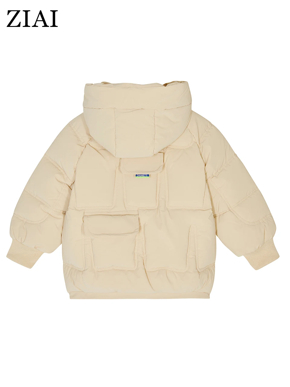 ZIAI – manteau chaud à capuche pour filles de 5 à 16 ans, veste d'hiver avec poche multifonctionnelle pour enfants, R-2577