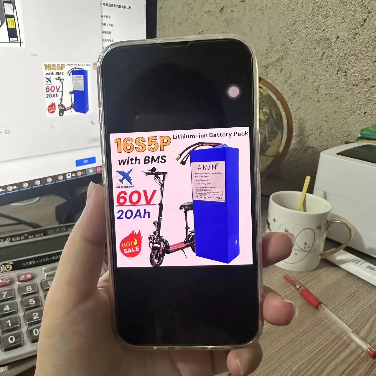 

Литиевый аккумулятор 60 В, 20 Ач, 16S5P подходит для замены аккумулятора для горного велосипеда большой емкости, электрического скутера